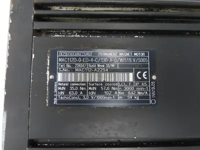 Rexroth Indramat MAC112D-0-ED-4-C130-A-0WI511LVS005 Permanent Magnet Servo Motor