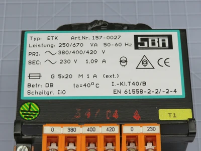 Used SBA _UNKNOWN_ Transformers | OCO Industrial #1695056