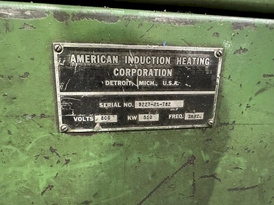 Used _UNKNOWN_ _UNKNOWN_ Induction Heaters New Jersey US | National Machinery Exchange #1500483