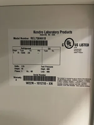 Kendro Revco REL7504A18 78.8 cu.ft Triple Door Upright Refrigerator