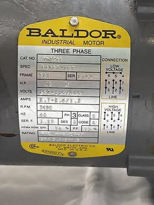 Used BALDOR BALDOR VM3541 HP.75 3PH, SP000 Motors (misc) | ND Industrial Surplus #1215526