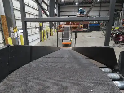 Alvey 28"x 17' Slider Bed 24" Belt Incline Conveyor Variable Speed Drive 460V