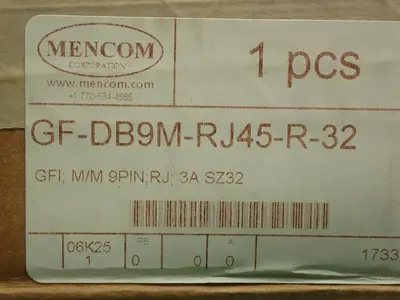 New | in-Stock MENCOM GFDB9MRJ45R32 Electrical Fittings Ohio US | HGR 24 #747341