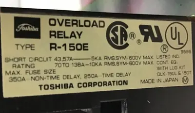 Used TOSHIBA C-180E PLC Contactors Michigan US | Ideal Machinery #1299925