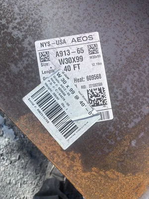 NEW W30 x 99 Wide Flange Steel Beam – 40’ Long – Structural I-Beam – Surplus | MBG