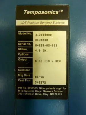 USED TEMPOSONICS INC 312000000RCU0040