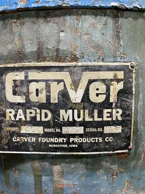 USED CARVER 2GF RAPID MULLER MIXER