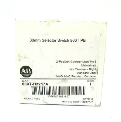 NEW ALLEN BRADLEY 800T-H3217A SELECTOR SWITCH SER.T 800TH3217A