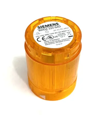 USED SIEMENS CONTINUOUS 50MM STEADY STACKLIGHT ELEMENT YELLOW
