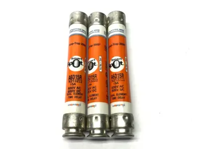 USED MERSEN TIME-DELAY FUSE CLASS RK1 600V 15A LOT OF 3