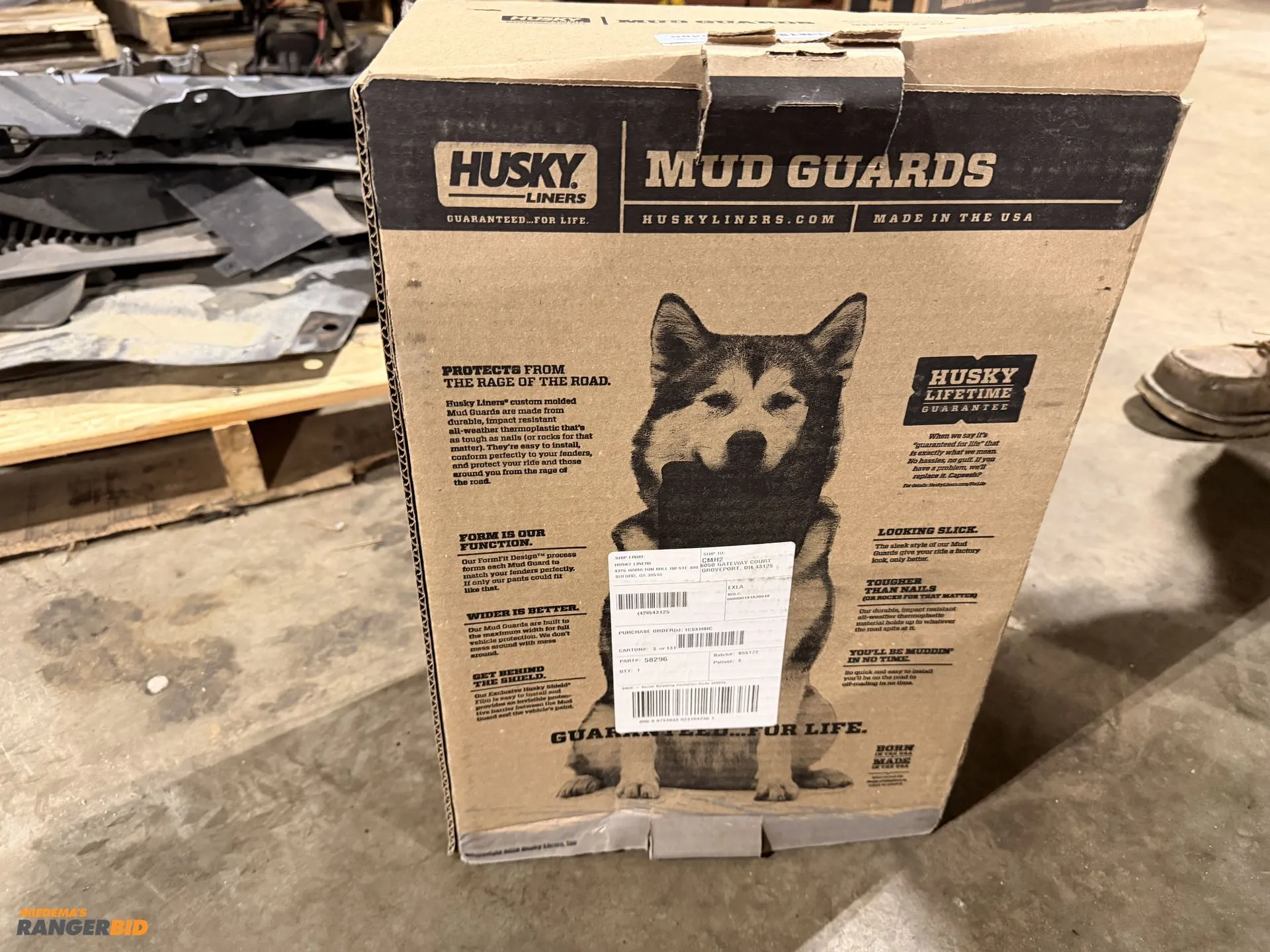 Used HUSKEY NO DRILL MUD GUARD SET 2020-2024 SIERRA 2500 & 3500 Automotive Parts Michigan US | Miedema Asset Management Group #1334724