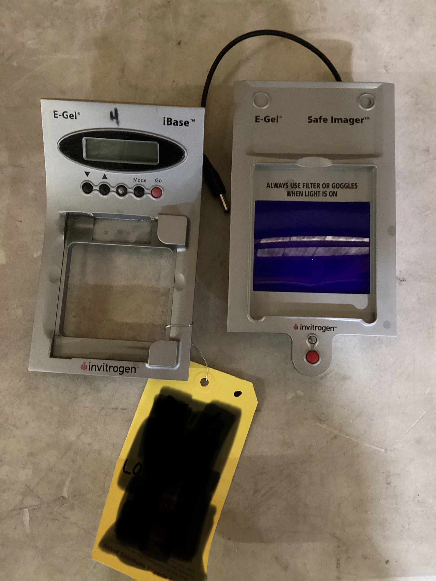 Life Technologies iBase and E-Gel Self Imager / Transilluminator 48VDC