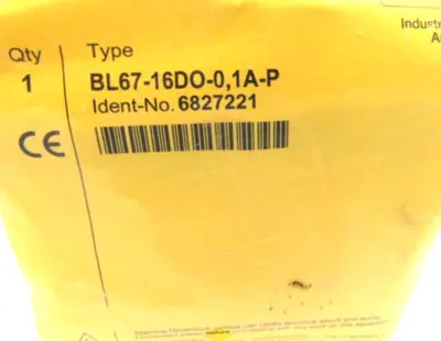 NEW TURCK BL67-16DO-0,1A-P OUTPUT MODULE 6827221 BL6716DO01AP