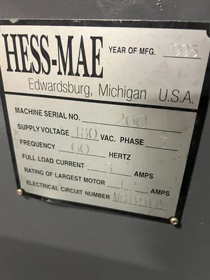 1995 HESS-MAE 30 Ton Hydraulic Press | Universal Press & Machinery (UPM) (4)