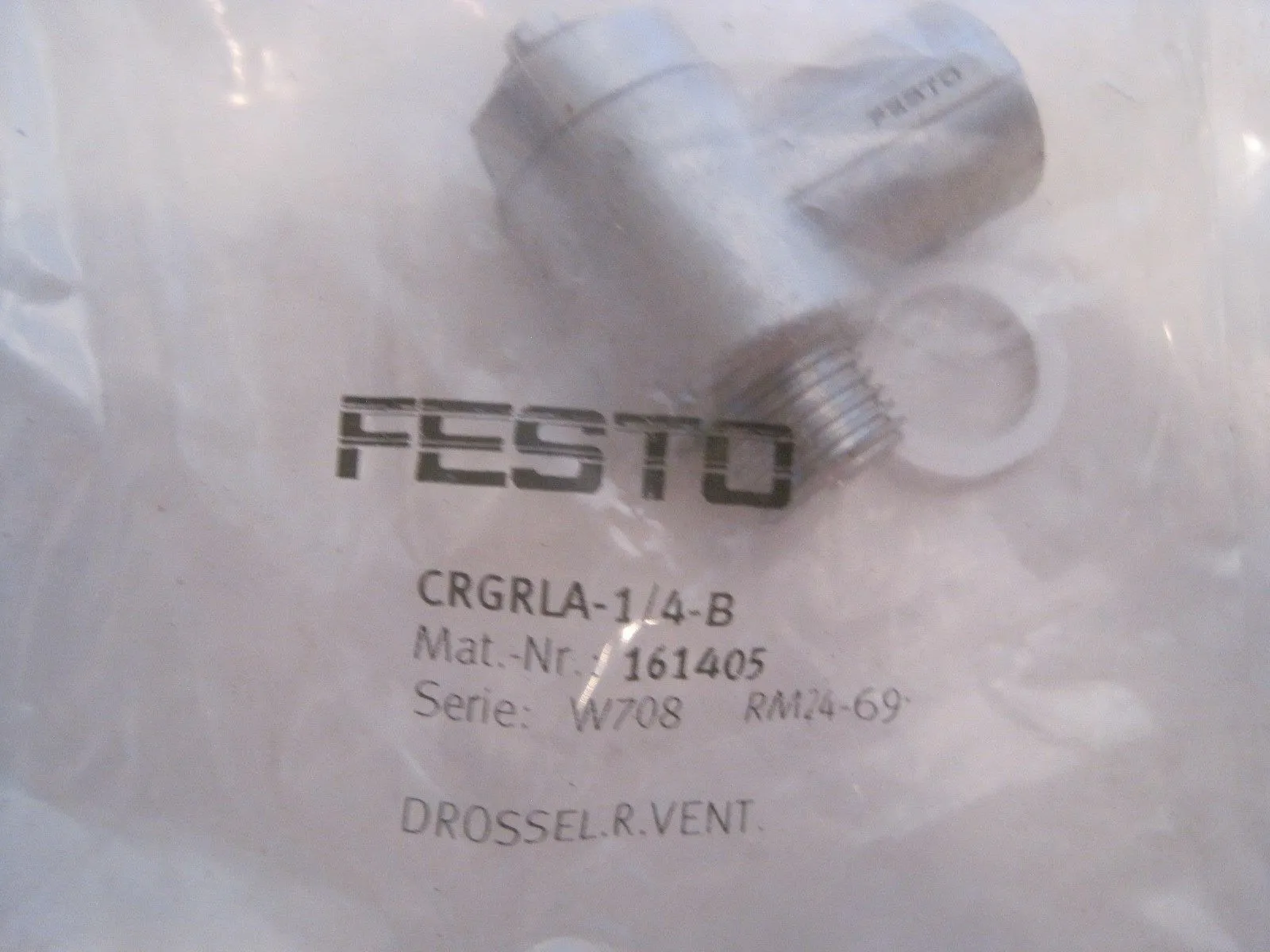 11 NEW FESTO ELECRTIC CRGRLA-1/4-B FLOW CONTROL VALVE CRGRLA14B