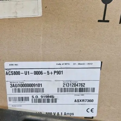 USED ABB ACS800-U1-0006-5+P901 7-25L