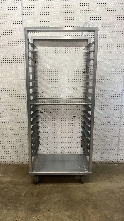 Used Falcon Restaurant Supply, Inc. Used Stainless Mobile Wide Side Load Sheet Pan Rack with Casters - JJ Racks/Shelving Illinois US | Falcon Restaurant Supply #1373595