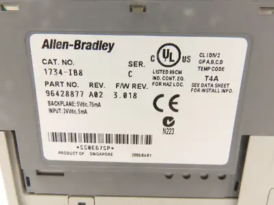 Allen Bradley 1734-IB8 Point I/O 8Pt Digital Input Module 24VDC Ser C Lot of 6