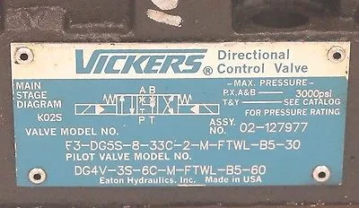 NEW VICKERS F3-DG5S-8-33C-2-M-FTWL-B5-30 CONTROL VALVE 02-127977