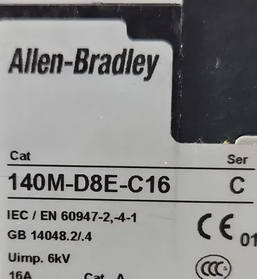 Allen-Bradley 140M-D8E-C16 Ser C. Circuit Breaker. 4E-23