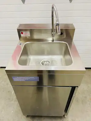 Hybrid 684 S/S Portable Hand Sink “NO TOUCH” Electric 120v or Battery Operated