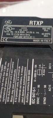 Used GE OVERLOAD RELAY RT1F Relays & Switches Arizona US | ASSET CONVERSION SPECIALISTS, INC. #1319470