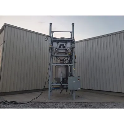 Used 2.5 Ton Dynamic Air BulkBuster Bulk Bag Unloader w/ Conveying Transporter