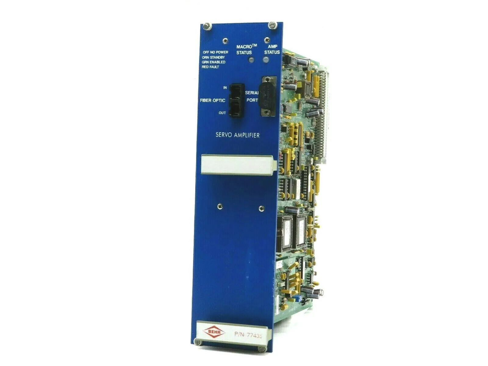 USED BEHR 77435 SERVO AMPLIFIER 22F0108 REV A