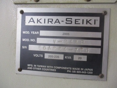 USED 2005 AKIRA-SEIKI V2AXP