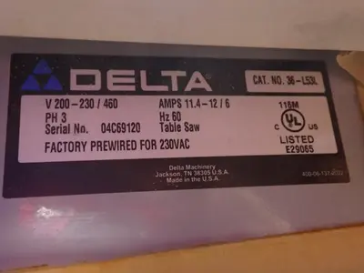 USED DELTA 36L53L