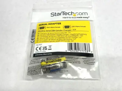 NEW STARTECH SLIMLINE DB9 GENDER CHANGER 9-PIN F/F LOT OF 3