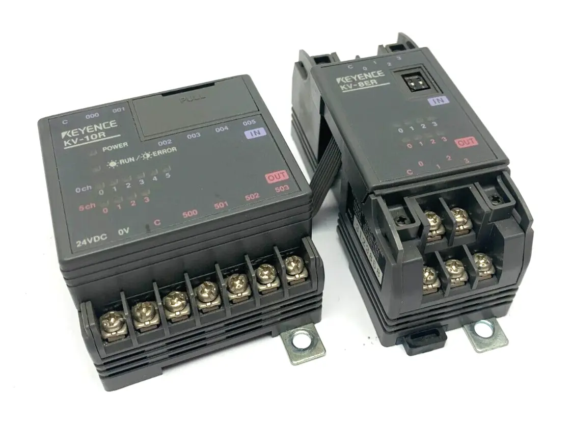 USED KEYENCE PLC I/O MODULE W/ EXPANSION MODULE