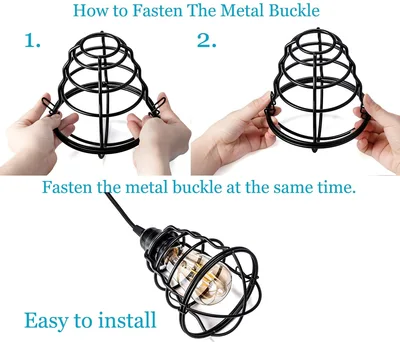Used FalconRestaurantSupply Used Vintage Adjustable Pendant Lamp Fixture Black Cage (5) Restaurant Front of House Furnishings Illinois US | Falcon Restaurant Supply #1376756