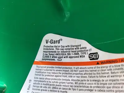 Green V Guard Hard Hat
