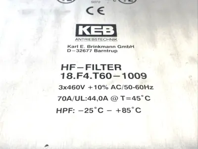 18.F4.T60-1009 | KEB  HF-Filter 3x460V 70A - Used