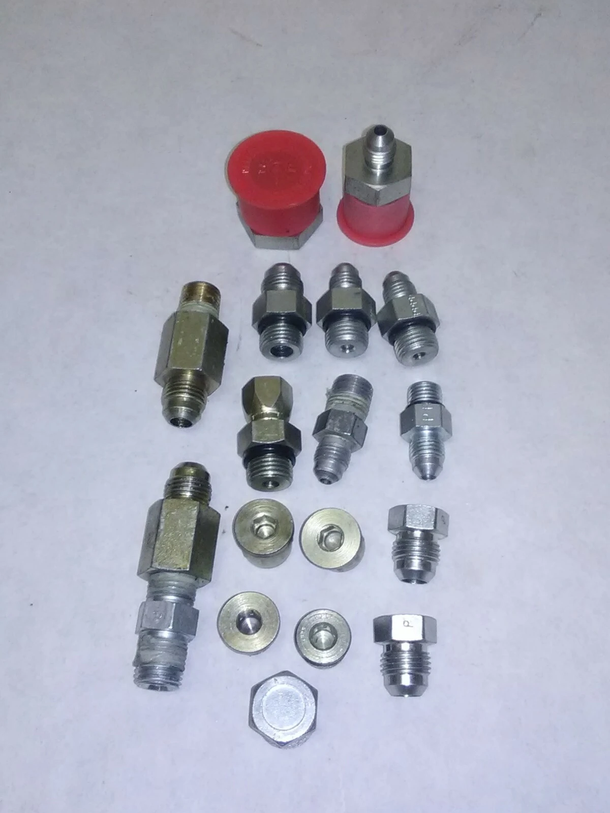 Lot of 17 Mix  steel adapters/fittings