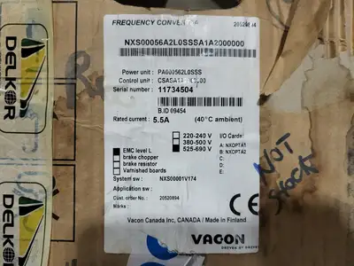 USED VACON NXS00056A2L0SSSA1A2000000