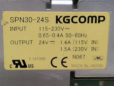 KGCOMP SPN30-24S Power Supply Module 24VDC 1.4/1.5A Used