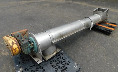 USED B.W. SINCLAIR SCREW CONV FOOD GRADE SCREW CONVEYOR 12X10