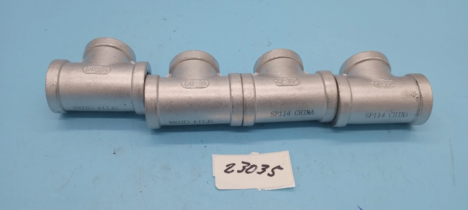 LOT OF 4 SP-114-150 3/4" 304 STAINLESS STEEL THREADED TEE PIPE FITTING