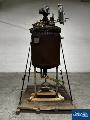 USED Pfaudler 200 Gal Pfaudler Glass Lined Reactor, 25/75#