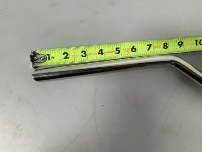USED FLUID LINE 35" STAINLESS STEEL SIPHON TUBE W/ SLANTED OUTLET & 3/4" SANITARY FIT
