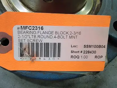 4- Bolt Round Flange Block Bearing No. MFC2-3/16, 2-3/16"  Bore