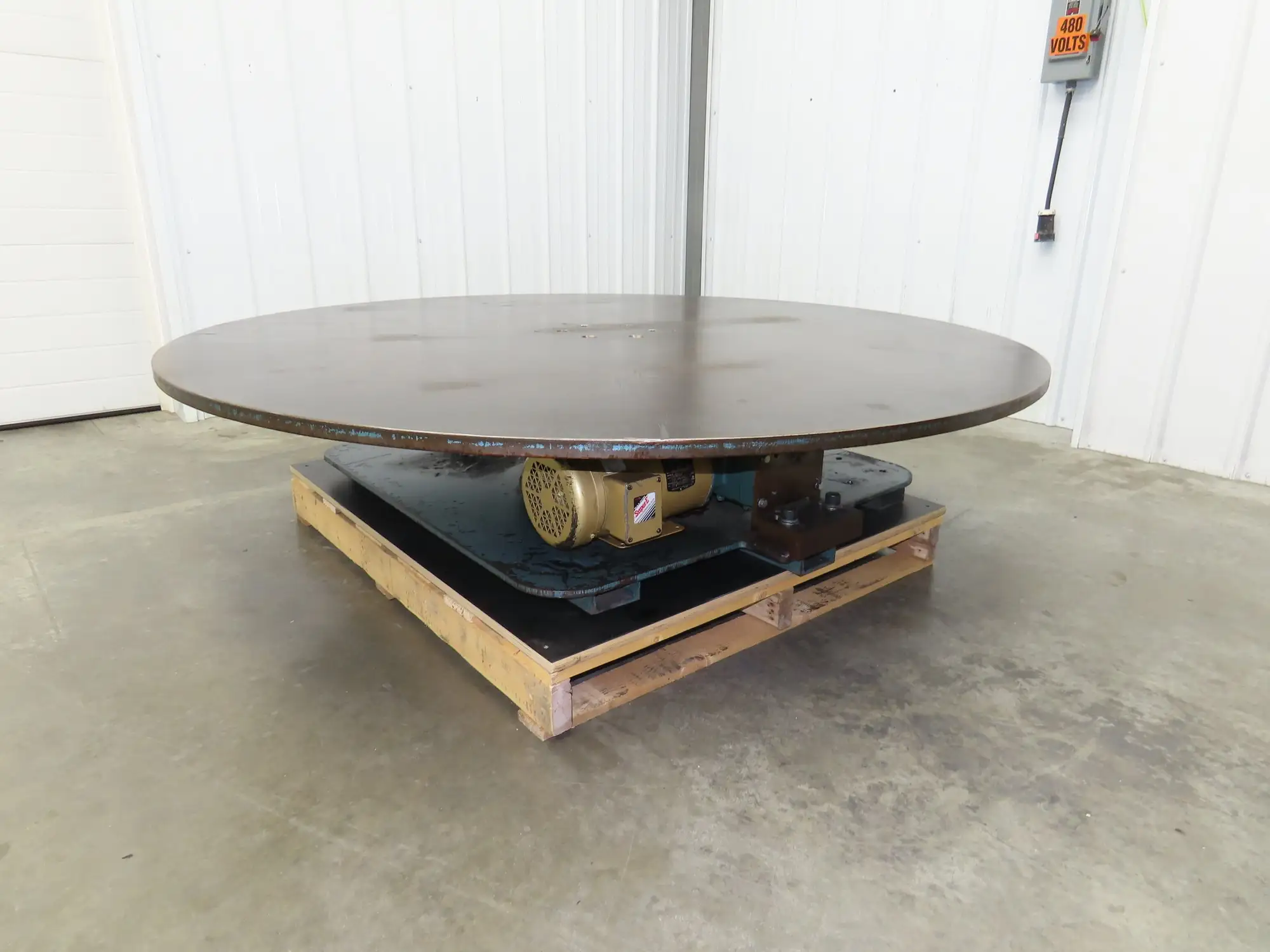 1" Steel Top Turn Table Work Bench Uncoiler 72" Top 2Hp 230/460V Motor