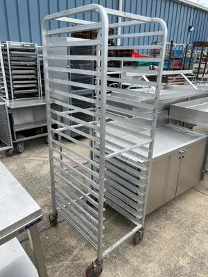 Used Falcon Restaurant Supply Used Aluminum Full Size Sheet Pan Rack with Casters Racks/Shelving Illinois US | Falcon Restaurant Supply #1378032