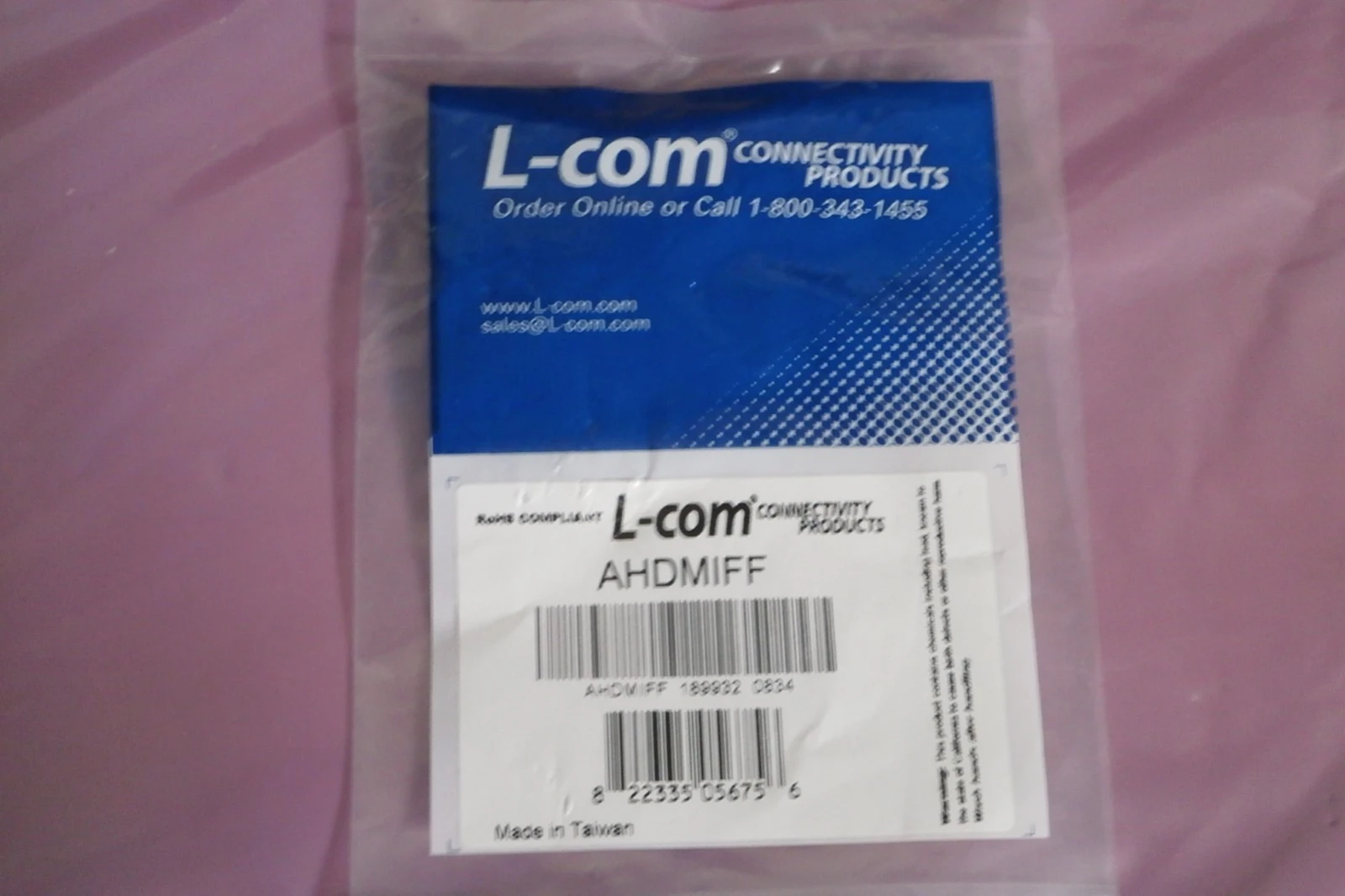 NEW L-COM CONNECTOR