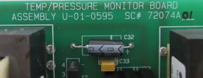 NEW AJAX MAGNETHERMIC 72074A01 TEMP/PRESSURE MONITOR BOARD U-01-0595