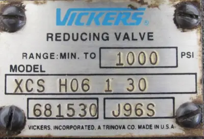 NEW VICKERS XCS-H06-1-30 PRESSURE REDUCING VALVE 681530 XCSH06130