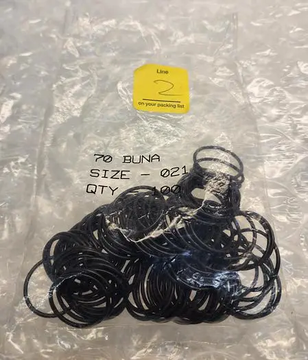 SILICON O RINGS 70 BUNA SIZE 021