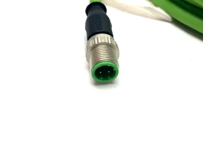 USED BECKHOFF DOUBLE ENDED ETHERCAT CABLE M12 M TO M 4-PIN